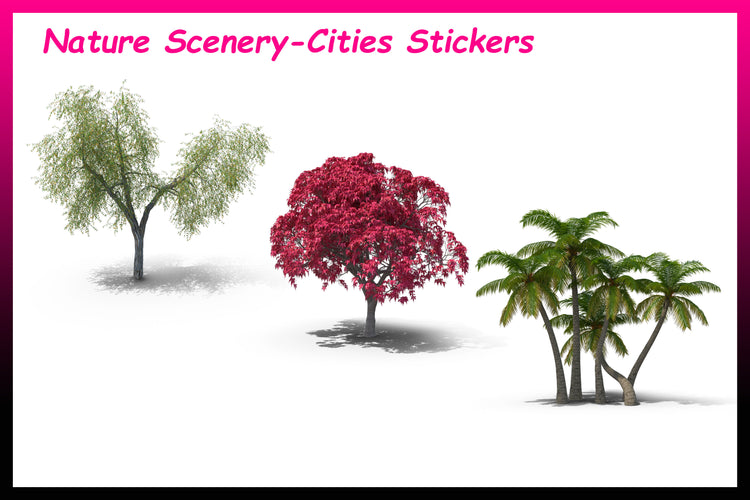 Nature Scenery - Cities Stickers